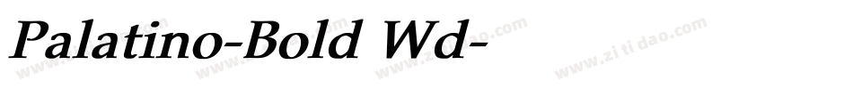 Palatino-Bold Wd字体转换